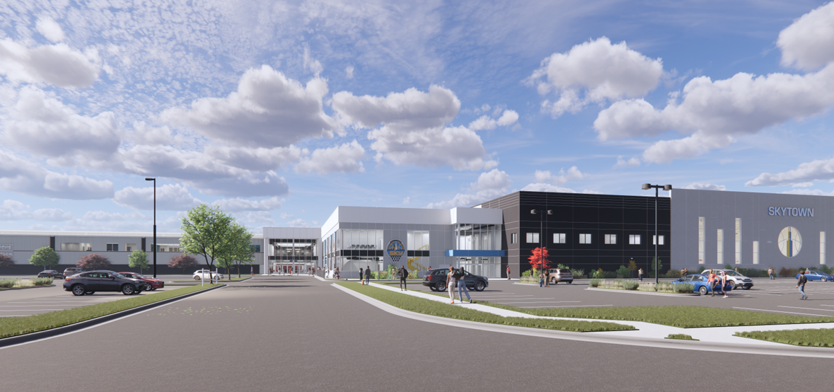 basketball museum of illinois exterior rendering