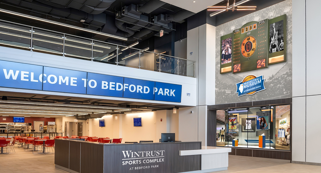 basketball museum of illinois entrance rendering